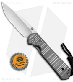 Chris Reeve Small Sebenza 21 Knife CGG "Think Twice Code" (2.94" Stonewash) -Knives Store Chris Reeve Small Sebenza 21 CGG Think Twice Code SW BHQ 67737 jr bottlecap 2