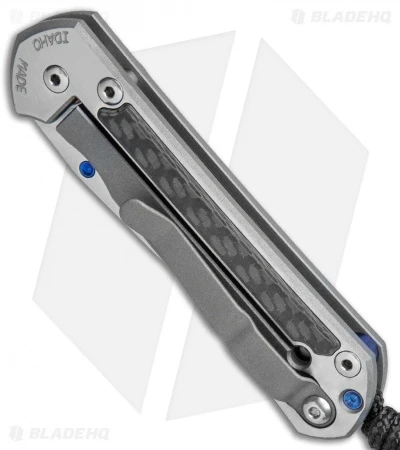 Chris Reeve Left-Hand Small Sebenza 21 Knife W/ CF Inlays (2.94" Satin) 5 Chris Reeve Left-Hand Small Sebenza 21 Knife W/ CF Inlays (2.94" Satin) - Image 3