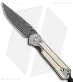 Chris Reeve Small Sebenza 21 Knife W/ Mammoth Inlays (2.94" Rain Drop Damascus)