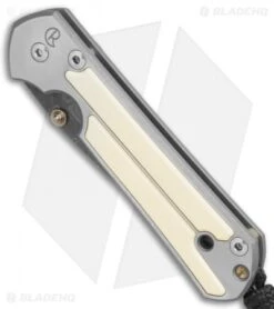 Chris Reeve Small Sebenza 21 Knife W/ Mammoth Inlays (2.94" Rain Drop Damascus) -Knives Store Chris Reeve Small Sebenza 21 Mammoth rain drop damascus BHQ 76798 er spine