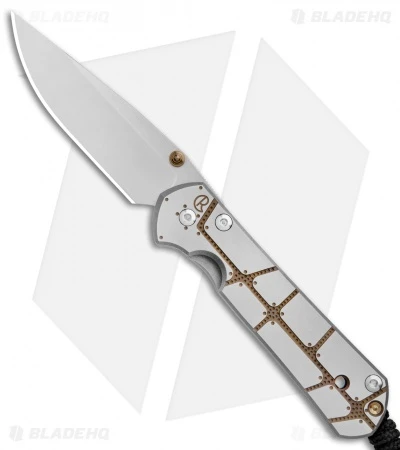 Chris Reeve Small Sebenza 21 Folding Knife Plated CGG (2.94" Stonewash) 3 Chris Reeve Small Sebenza 21 Folding Knife Plated CGG (2.94" Stonewash)