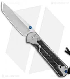 Knives Store 12 Chris Reeve Small Sebenza 21 Tanto Knife W/ Carbon Fiber Inlays (2.94" SW)