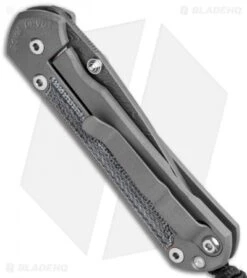 Chris Reeve Small Sebenza 31 Knife Black Micarta Double Lug (Boomerang Damascus) -Knives Store Chris Reeve Small Sebenza 31 Black Micarta Double Thumb Lug Boomerang Damascus BHQ 116117 jr side