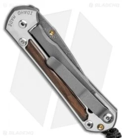 Chris Reeve Small Sebenza 31 Knife Bog Oak (2.94" Raindrop Damascus) -Knives Store Chris Reeve Small Sebenza 31 Bog Oak Raindrop Damascus BHQ 98993 LS Side