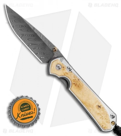 Chris Reeve Small Sebenza 31 Box Elder Boomerang Damascus (3" Damascus) 6 Chris Reeve Small Sebenza 31 Box Elder Boomerang Damascus (3" Damascus) - Image 4