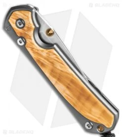 Chris Reeve Left Hand Small Sebenza 31 Frame Lock Knife Box Elder (2.94" SW) -Knives Store Chris Reeve Small Sebenza 31 Frame Lock Knife Box Elder 2in 94cm Stone wash LH BHQ 138476 td side