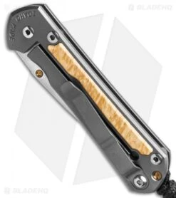 Chris Reeve Left Hand Small Sebenza 31 Frame Lock Knife Box Elder (2.94" SW) -Knives Store Chris Reeve Small Sebenza 31 Frame Lock Knife Box Elder 2in 94cm Stone wash LH BHQ 138476 td spine