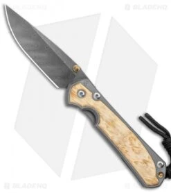 Chris Reeve Small Sebenza 31 Box Elder Double Lug Knife (2.94" Damascus)