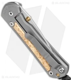 Chris Reeve Small Sebenza 31 Knife Box Elder Double Lug Knife (2.94" SW) -Knives Store Chris Reeve Small Sebenza 31 Ti Box Elder Double Thumb Lug SW BHQ 98999 jr side