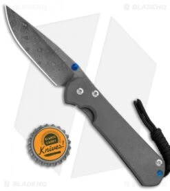Chris Reeve Small Sebenza 31 Knife Titanium Double Lug (2.94" Raindrop Damascus) -Knives Store Chris Reeve Small Sebenza 31 Ti Double Thumb Lug Raindrop Damascus BHQ 99031 jr bottlecap