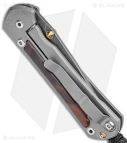 Chris Reeve Small Sebenza 31 Macassar Ebony Double Lug Knife (3.25" Damascus) -Knives Store Chris Reeve Small Sebenza 31 Ti Macassar Ebony Double Thumb Lug Damascus BHQ 117825 jr side