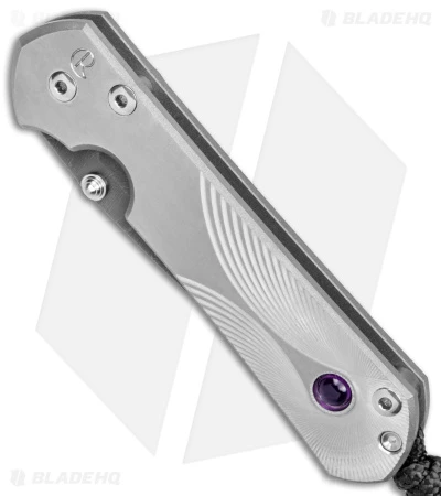 Chris Reeve Small Sebenza 31 Frame Lock Knife Gray Titanium (3" Ladder Damascus) 4 Chris Reeve Small Sebenza 31 Frame Lock Knife Gray Titanium (3" Ladder Damascus) - Image 2