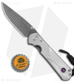 Chris Reeve Small Sebenza 31 Frame Lock Knife Gray Titanium (3" Damascus) -Knives Store Chris Reeve Small Sebenza 31 Unique Graphic Amethyst B Milled Dots Damascus BHQ 172988 jr bottlecap