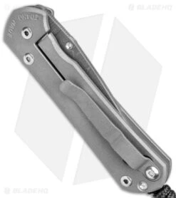 Chris Reeve Small Sebenza 31 Frame Lock Knife Gray Titanium (3" Damascus) -Knives Store Chris Reeve Small Sebenza 31 Unique Graphic Amethyst B Milled Dots Damascus BHQ 172988 jr side