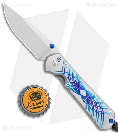 Chris Reeve Small Sebenza 31 Unique Graphic Blue Swirl (C) (3" Satin) 2019 IWA 6 Chris Reeve Small Sebenza 31 Unique Graphic Blue Swirl (C) (3" Satin) 2019 IWA - Image 4