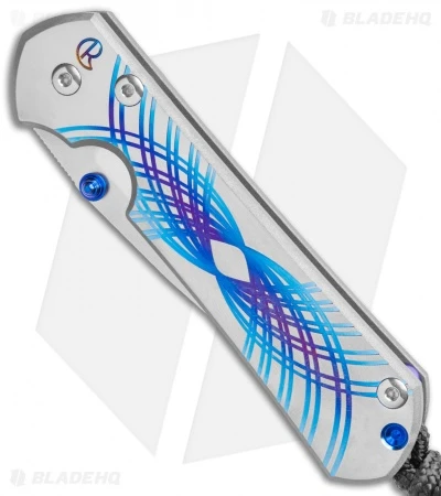 Chris Reeve Small Sebenza 31 Unique Graphic Blue Swirl (C) (3" Satin) 2019 IWA 4 Chris Reeve Small Sebenza 31 Unique Graphic Blue Swirl (C) (3" Satin) 2019 IWA - Image 2