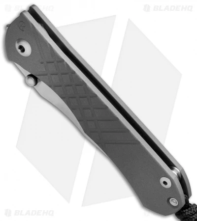 Chris Reeve Umnumzaan Tanto Frame Lock Knife Titanium (3.7" Stonewash) 4 Chris Reeve Umnumzaan Tanto Frame Lock Knife Titanium (3.7" Stonewash) - Image 2