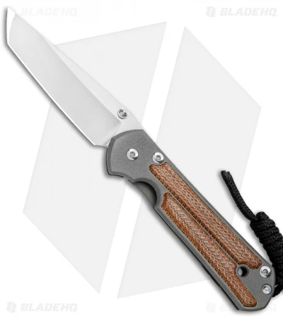 Chris Reeve Small Sebenza 21 Tanto Knife W/ Natural Micarta Inlays (2.94" SW) 3 Chris Reeve Small Sebenza 21 Tanto Knife W/ Natural Micarta Inlays (2.94" SW)
