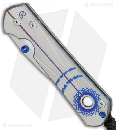 Large Sebenza 21 Unique Mother Of Pearl Inlay Cobochon (3.625" Satin) 5 Large Sebenza 21 Unique Mother Of Pearl Inlay Cobochon (3.625" Satin) - Image 3