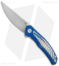 Shirogorov/Chris Reeve UniQuantum Frame Lock Knife Dark Blue Alutex (4" BB)