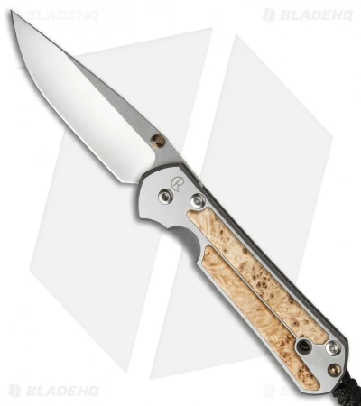 Chris Reeve Small Sebenza 21 Knife W/ Box Elder Burl Inlays (2.94" Polish) 3 Chris Reeve Small Sebenza 21 Knife W/ Box Elder Burl Inlays (2.94" Polish)