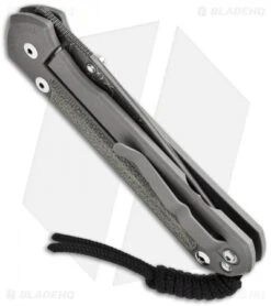 Chris Reeve Large Sebenza 21 Knife W/ Micarta Inlays (3.625" Raindrop Damascus) -Knives Store chris reeve large sebenza 21 micarta stainless damascus raindrop side