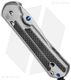 Chris Reeve Left Hand Large Sebenza 21 Knife W/ CF Inlays (3.6" Polish) -Knives Store chris reeve large sebenza 21 with black cf inlay left side cm