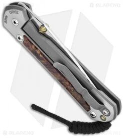 Chris Reeve Large Sebenza 21 Knife W/ Honduran Rosewood & 2 Studs (3.625" Plain) -Knives Store chris reeve large sebenza 21 wood hondruan rosewood double thumb lug side