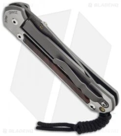 Chris Reeve Large Sebenza 21 Knife W/ Honduran Rosewood Inlay (3.625" Damascus) 9 Chris Reeve Large Sebenza 21 Knife W/ Honduran Rosewood Inlay (3.625" Damascus) -Knives Store chris reeve large sebenza 21 wood honduran rosewood stainless damascus side