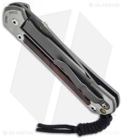 Chris Reeve Large Sebenza 21 Knife W/ Honduran Rosewood Inlay (3.625" Damascus) 5 Chris Reeve Large Sebenza 21 Knife W/ Honduran Rosewood Inlay (3.625" Damascus) - Image 3