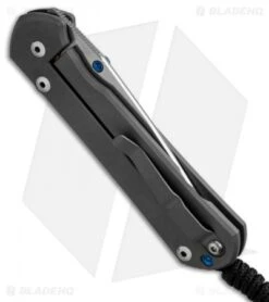 Chris Reeve Large Sebenza 21 Knife (3.625" Polished) -Knives Store chris reeve sebenza 21 polished blade blue thumbstud side