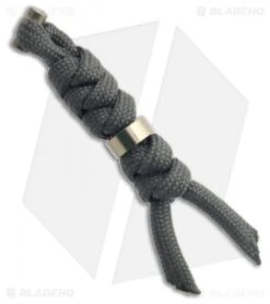Chris Reeve Knives Small Charcoal Cord Tie Lanyard W/ Silver Bead