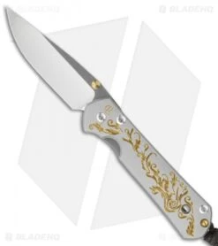 Chris Reeve Small Sebenza 21 Knife Gold Leaf CGG (2.94" Plain)